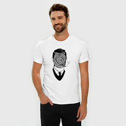 Футболка slim-fit Человек-загадка, цвет: белый — фото 2
