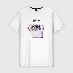 Футболка slim-fit Чонгук трио, цвет: белый