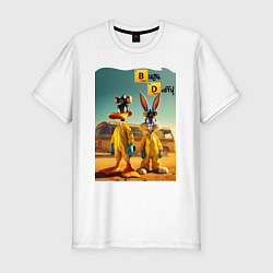 Футболка slim-fit Даффи и Багс пустились во все тяжкие - коллаба, цвет: белый