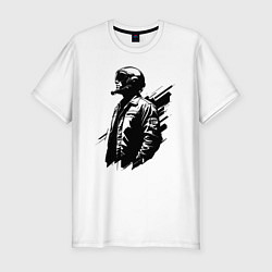 Мужская slim-футболка Авиатор в эпичном стиле