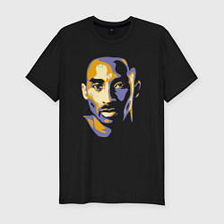 Мужская slim-футболка Kobe Bryant face