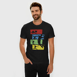 Футболка slim-fit Volleyball player, цвет: черный — фото 2