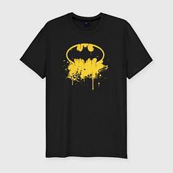Мужская slim-футболка Batman splash