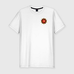 Мужская slim-футболка Значок серп и молот