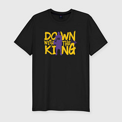 Мужская slim-футболка Down with the king