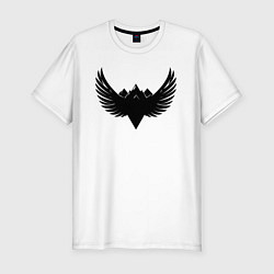 Футболка slim-fit Парящие горы Ингушетии, цвет: белый