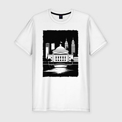 Футболка slim-fit Капитолий у высоток, цвет: белый
