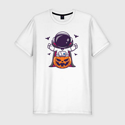 Футболка slim-fit Spaceman halloween, цвет: белый