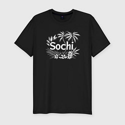 Футболка slim-fit Тропический Сочи, цвет: черный