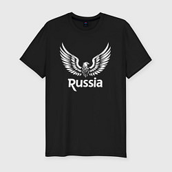 Футболка slim-fit Орел России, цвет: черный