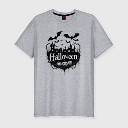 Мужская slim-футболка Тёмная ночь Хэллоуина