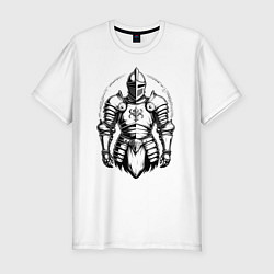 Футболка slim-fit Доспехи чести, цвет: белый
