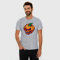 Футболка slim-fit Monster pumpkin, цвет: меланж — фото 2