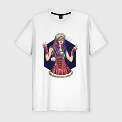 Футболка slim-fit Снегурочка, цвет: белый