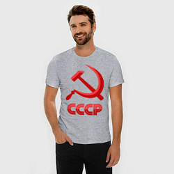 Футболка slim-fit СССР Логотип, цвет: меланж — фото 2