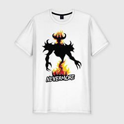 Футболка slim-fit Nevermore Fire, цвет: белый
