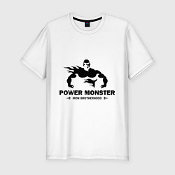 Футболка slim-fit Power Monster, цвет: белый