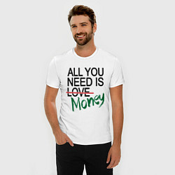 Футболка slim-fit All you need is money, цвет: белый — фото 2