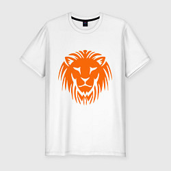Мужская slim-футболка Лев: сила и власть