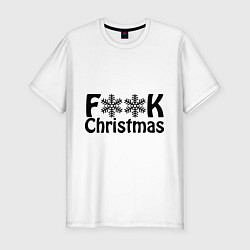 Футболка slim-fit F@ck christmas, цвет: белый