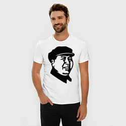 Футболка slim-fit Мао, цвет: белый — фото 2