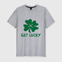 Футболка slim-fit Get lucky, цвет: меланж