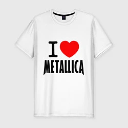 Футболка slim-fit I love Metallica, цвет: белый