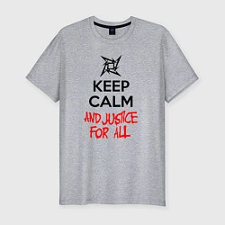 Футболка slim-fit Keep Calm & Justice For All, цвет: меланж