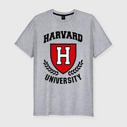 Футболка slim-fit Harvard University, цвет: меланж