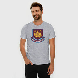 Футболка slim-fit West Ham United FC, цвет: меланж — фото 2