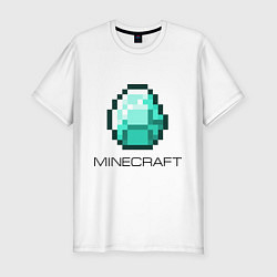Футболка slim-fit Minecraft Diamond, цвет: белый