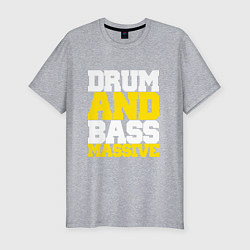 Футболка slim-fit DRUM AND BASS MASSIVE, цвет: меланж