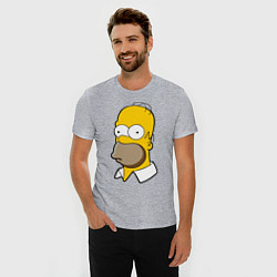 Футболка slim-fit Sad Homer, цвет: меланж — фото 2