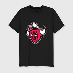 Мужская slim-футболка Chicago Bulls (в кепке)