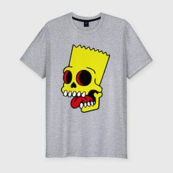 Футболка slim-fit Bart Skull, цвет: меланж