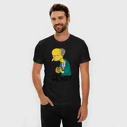 Футболка slim-fit Mr. Burns: I get money, цвет: черный — фото 2