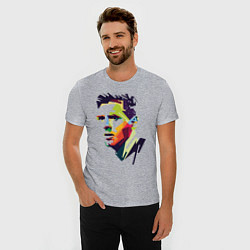 Футболка slim-fit Lionel Messi: fun-art, цвет: меланж — фото 2