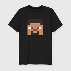 Мужская slim-футболка Minecraft: Man Face