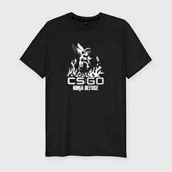 Мужская slim-футболка CS:GO Defuse Angel Black