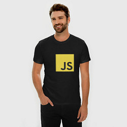 Футболка slim-fit JS return true; (black), цвет: черный — фото 2