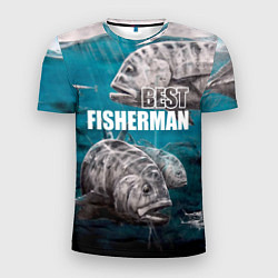 Футболка спортивная мужская Best fisherman, цвет: 3D-принт