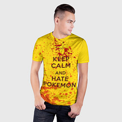 Футболка спортивная мужская Keep Calm & Hate Pokemons, цвет: 3D-принт — фото 2