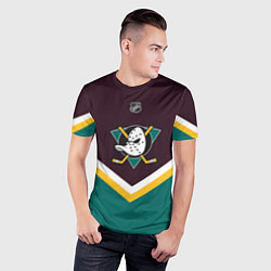 Футболка спортивная мужская NHL: Anaheim Ducks, цвет: 3D-принт — фото 2