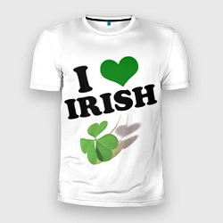 Футболка спортивная мужская Ireland, I love Irish, цвет: 3D-принт