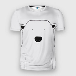 Футболка спортивная мужская Bear: minimalism, цвет: 3D-принт