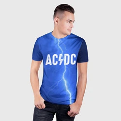 Футболка спортивная мужская AC/DC: Lightning, цвет: 3D-принт — фото 2