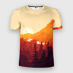 Футболка спортивная мужская Восход, цвет: 3D-принт