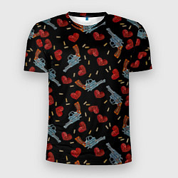 Футболка спортивная мужская Револьверы и Розы, цвет: 3D-принт