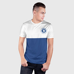 Футболка спортивная мужская Chelsea FC: Light Blue, цвет: 3D-принт — фото 2