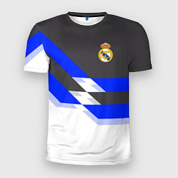 Футболка спортивная мужская Real Madrid FC: White style, цвет: 3D-принт